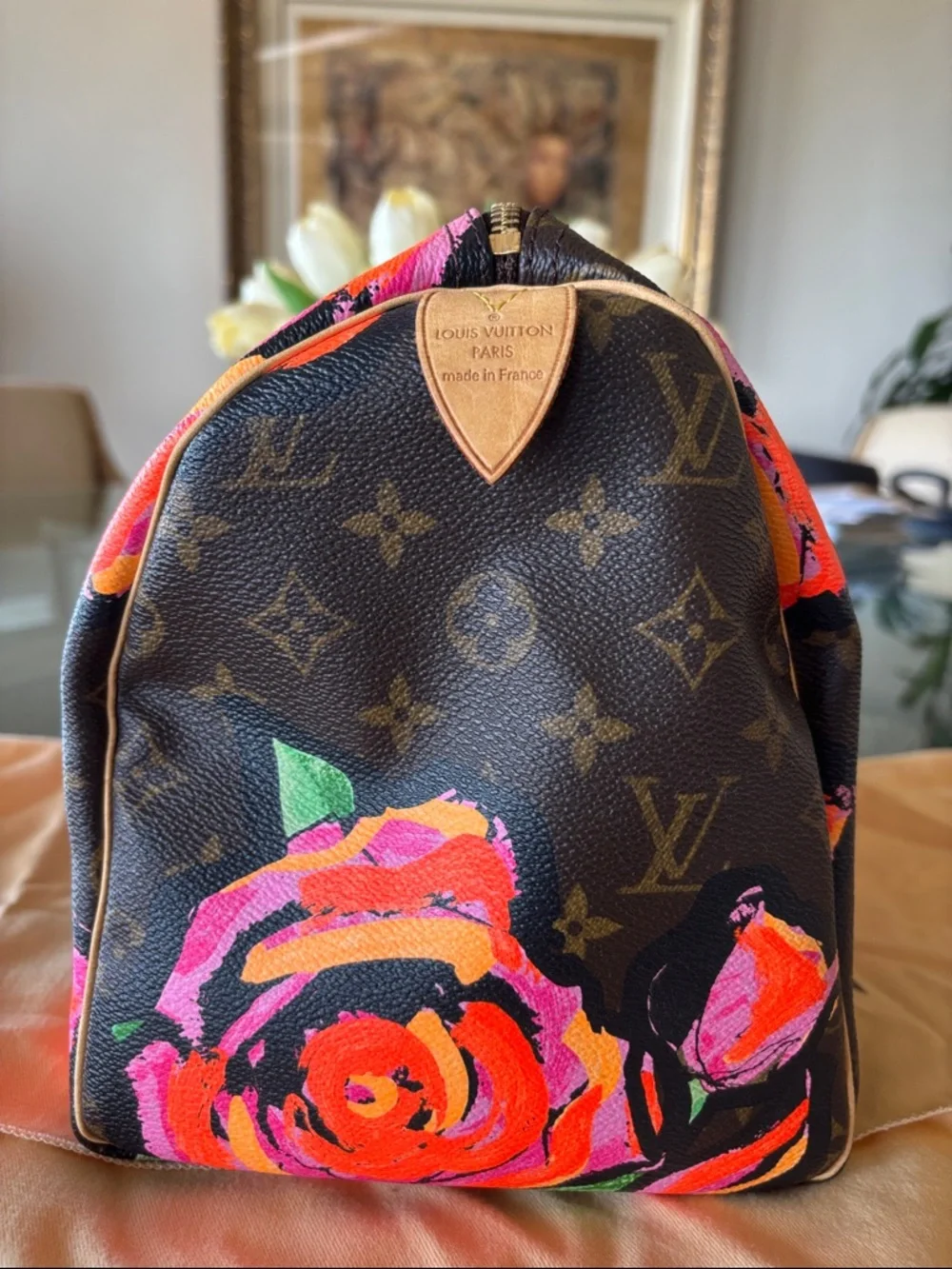 Limited edition Louis Vuitton Monogram Steven sprouse roses Speedy Handbag - Picture 3 of 8